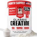 Old School Labs 5000mg Micronized Creatine Monohydrate with BioFit™ Probiotic - No Bloat Post-Recovery for Men & Women Supports Muscle Growth, Strength & Performance - Powder