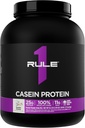 Rule 1 Casein протеїн - 25г протеїн і 11г EAAs для сервірування від Slow-Release Micellar Casein для відновлення опівночі та підтримання доставки між ліцензіями (4 фунти*, Vanilla Crème)