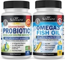 Triple La força Omega 3 Petrgelis de peix (1regi de mes) més de 40 milions de dòlars CFU Daily Probiotic suplementari (1regy)
