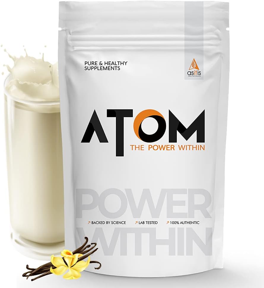 Asitis Nutrition AS-IT-is Atom Whey Protein 1kg/35.2 Oz com Enzimas Digestivas (EUA Labdoor Certificado para Precisão e Pureza)