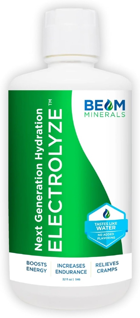 BEAM Minéraux Electrolyzé , Liquid Electrolyte Rechargement , Tous les électrolytes , sans tout le sel , 32 fl Oz
