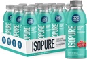 Isopure Zero Carb 32g Clear Protein Ready-to-Drink, Whey Protein Isolate, 블루 라즈베리, 12 팩 (패키지 May Vary)