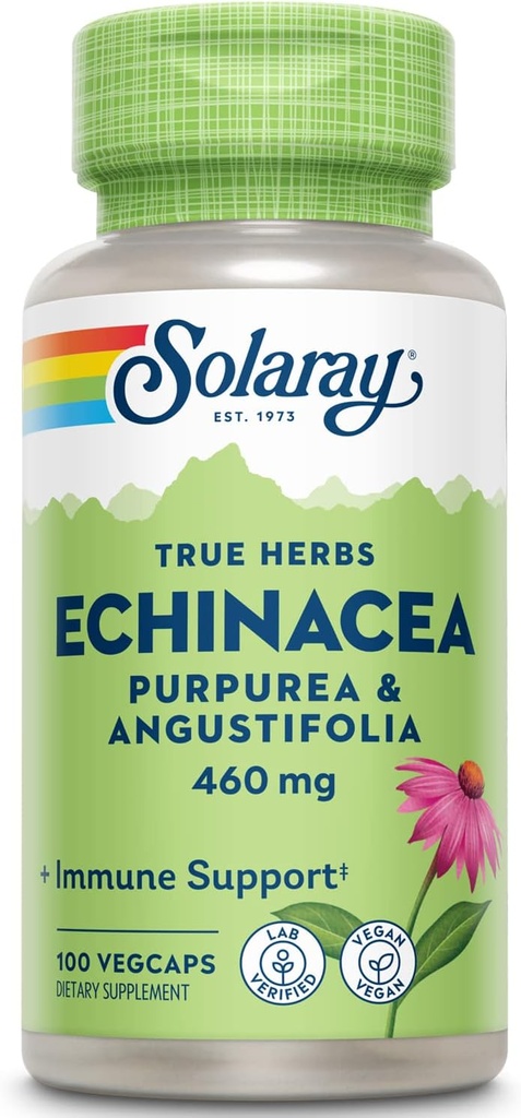 SOLARAY Echinacea Angustifolia & Purpurea Root, Veg Cap (Btl- Plastic) 460mg Př