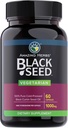 Menakjubkan Herbs Black Seed Oil Capsules - Pil Minyak Benih Hitam, Katup Benih Cumin Hitam, Suling Nigella Sativa Dingin, Minyak Blackseed, Non GMO, 100% Pure - 60 Vegetarian Capsules, 1000 mg