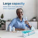 Ən böyük Pill Organizer 2 Times bir gün - XL Pill Box 7 gün Big AM/PM müqavilələri ilə - Fits böyük Vitaminlər, 7 və 14-Day istifadə, Color-Coded, Senior-Friendly, No Spills
