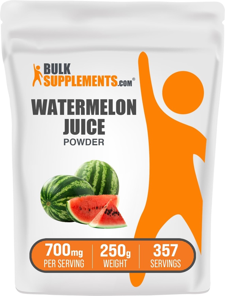 BulkSupplements.com Wassermelonensaftpulver - aus Wassermelonenfrucht, Fruchtpulver, Hydationsergänzung - 700mg pro Servierung, 250g (8,8 oz) (Pack von 1)