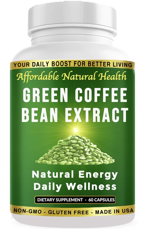 Heaven's Gate Green Coffee Bean Extract Capsules, High Strength, 60 Capsules, 2 Month Supply, Non-GMO and Gluten Free,