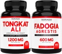 DORADO NUTRITION Tongkat Ali 추출물 (Longjack) Eurycoma Longifolia 및 Fadogia Agrestis 600mg 추출물