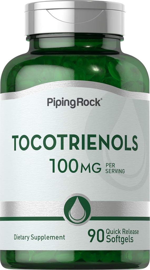 Piping Rock Tocotrienols supplement - 100mg - 90 Softgels - Non-GMO, Gluten Free