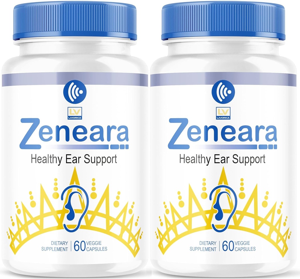 (2 Pack) Zeneara Gesunde Ohr-Supplement, Zeneara, Zeneara Kapseln, Zeneara Gesunde Ohr-Support, Zeneara Ohr-Support, Zeneara Advanced Formula, Zeneara Bewertungen, 120 Kapseln für 2 Monate