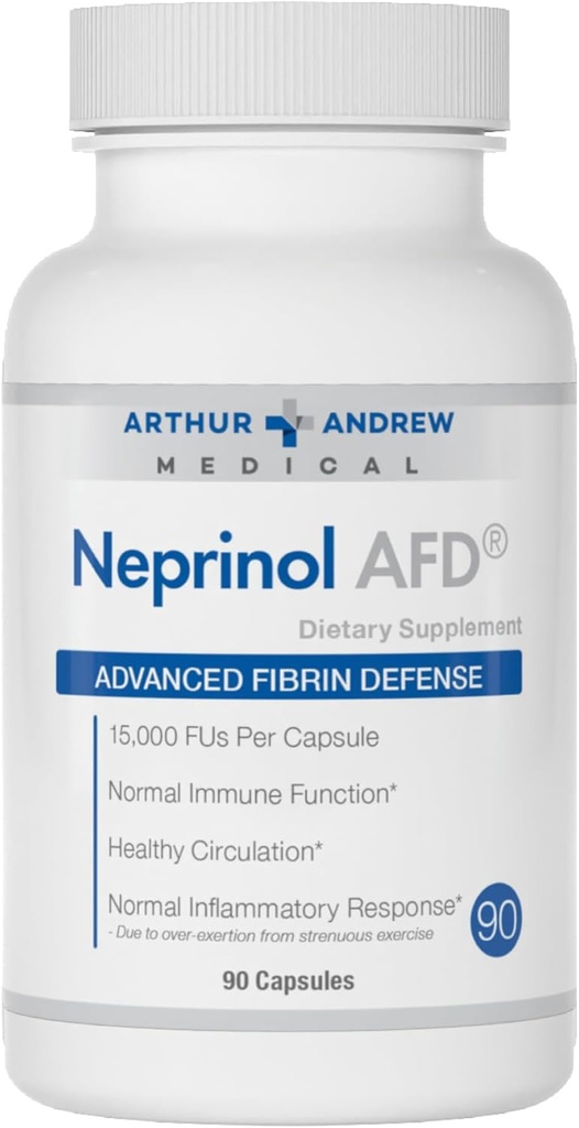 Arthur Andrew Y tế, Neprinol AFD, multi Enzyme hỗn hợp với Serrapeptase & Nattokinase, 90 Count (Pack of 1)