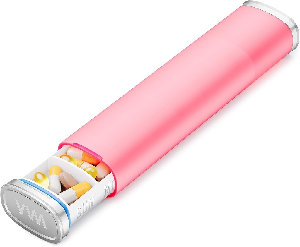 Small Travel pil Organizer, Portable 7 Day pil Box, Vocht Proof pil geval, Weekly pil Organizer Travel, Medicine Organizer voor Vitaminen, Supplementen