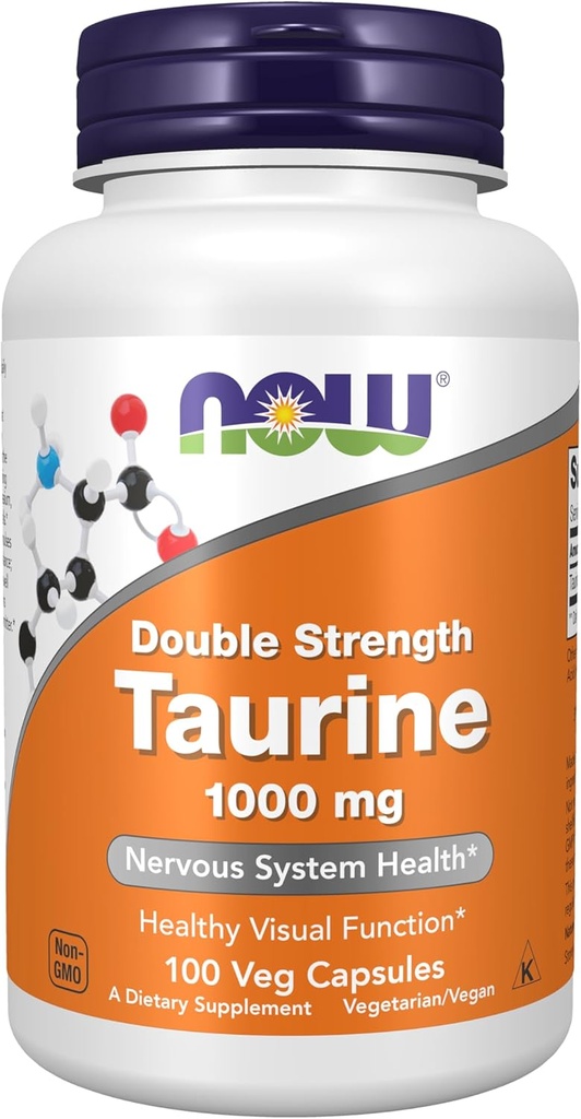 Сега добавки, Taurine 1000 mg, Double Strength, Nergy System Health *, 100 Veg капсули