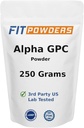 Alpha-GPC Powder 250 Grams, Non-GM Alpha GPC Phụ Choline Powder, Vegan, Đảng 3 được kiểm tra, tiền làm việc, bộ nhớ và Tiêu điểm, với Scrop
