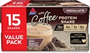 Atkins Gluten Free Protein - Rich Shake, Mocha Latte, Keto Friendly, 15 Count