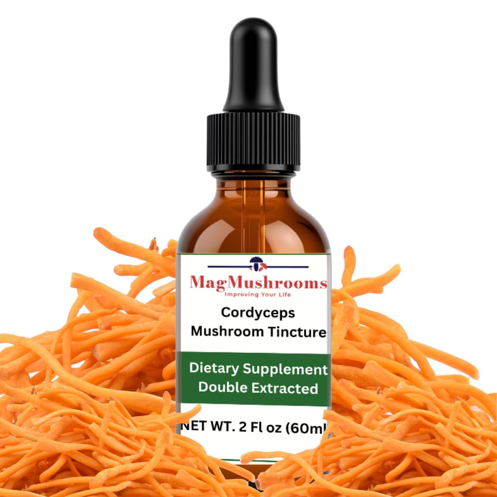 MagMushroom Cordyceps Mushroom Extract Liquid Tincture, Daily Supplement, Double Extracted for Maximum Potency, 2 Fl. oz., 60 Daily