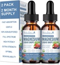 Magnesium Glycinate Liquid Drop - Triple Absorption Supplement til støtte nerver, nat, hjerte, muskler Metabolisme * -sukkerfri med kalium, L- Theanin, Sea Moss Vitamin B, C, D3, K2-2