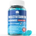 Metylowana multiwitamina 50 Plus z Glukozaminą Chondroitin MSM, żeliwne gumki dla seniorów z multi witaminą D3 K2 & A C E, B Complex - 60 Count (Pack of 1)