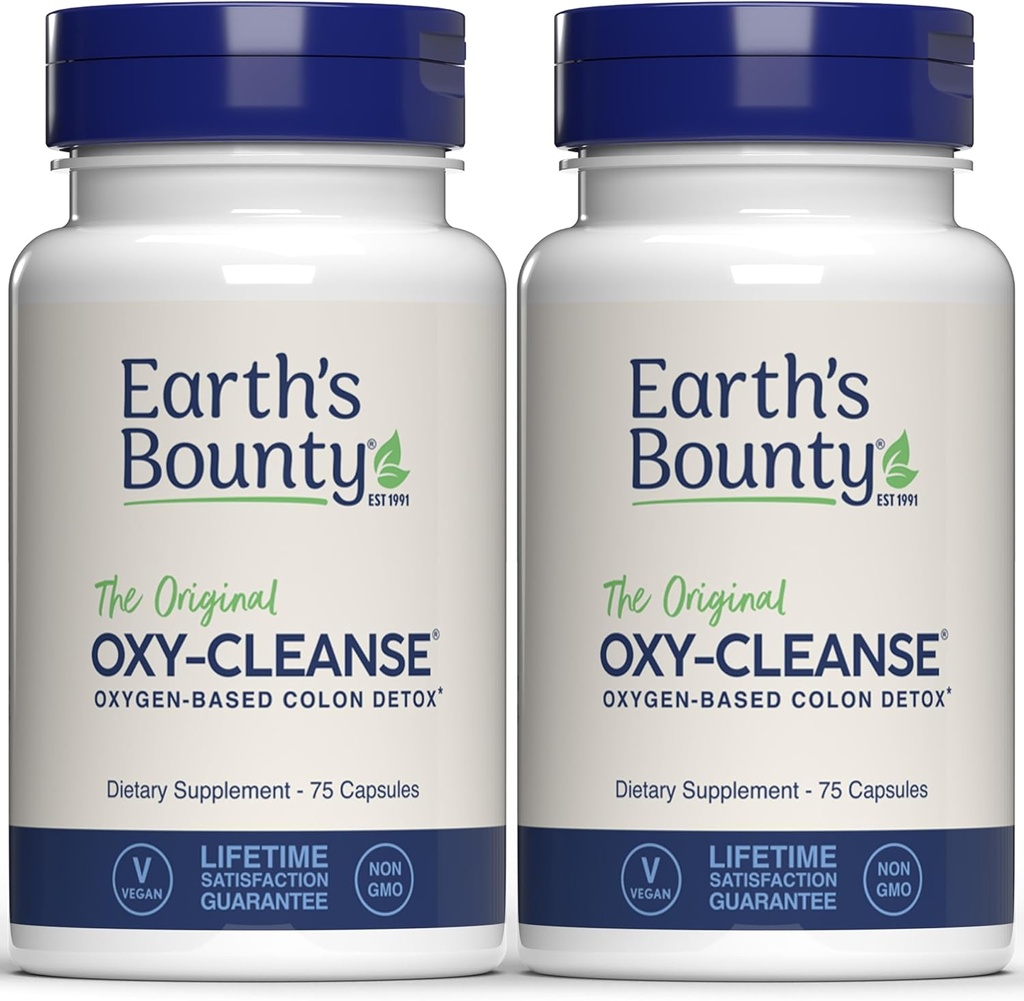 Žemės Bounty Oxy- Cleanse Colon Conditioner - Švelnus Colon Cleanse Digistive Wellness - Vidurių užkietėjimas Religija - Natūralus Colon Detox - 75 Capsules - 2- Pack