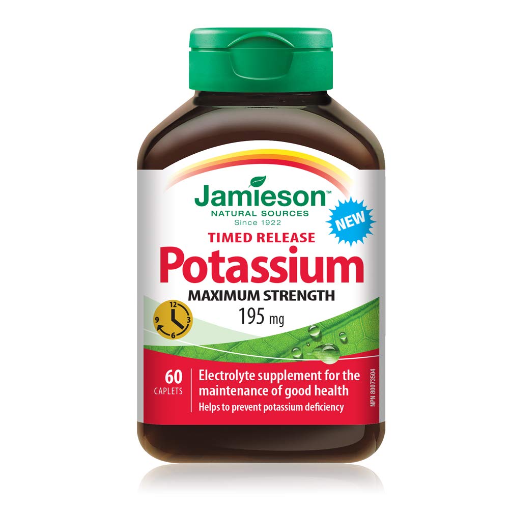 Jamieson Potassium 195mg, 60 caplets