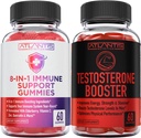 Atlantis Nutrition 8-in-1 Imunska podpora 60 Gummies + Testosteron Booster 2-Pack (120 Gummies)
