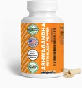 Ashwagandha genèric i Black Pepper Capsules, 1300mmg & 10mg, 60 comte, Booster Imunity i Naturalment