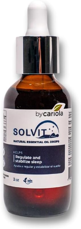 Solvit - Promuove riposo sonno e tranquille notti - Relax e calma Melatonin - Passion Flower - Valerian Root - Camomilla - Gocce di olio 2 oz