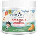 Nordic Naturals Nordic Omega-3 Gummy Fish, Tangerine - 30 Gummy Fish - 124 mg Omega-3 Totale con EPA & DHA - Non-GMO - 30 Serve