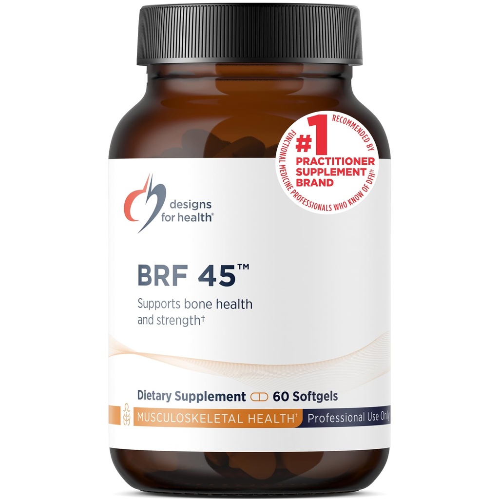 Designs for Health BRF 45 - Vitamin K1 + Vitamin K2 as MK-4 to Promote Bone Strength, Healthy Aging + Arterial Health - 2 Forms of Vitamin K + GG to Aid Vitamin K2 MK4 Production (60 Softgels)