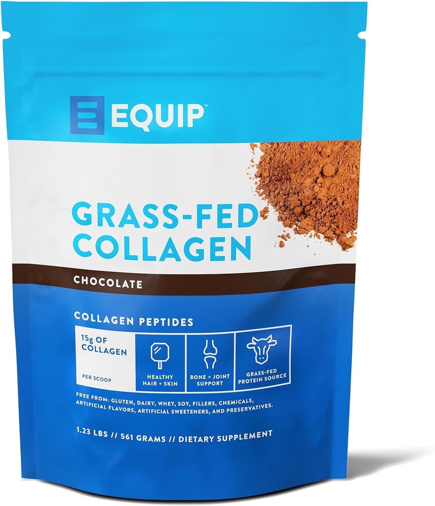 Equip Foods Grass Fed Collagen Toz | Hidrolyzed Bovine Collagen Peptides ilə Amino Acids ilə səviyyəli Bovine Collagen