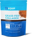 Equip alimentos Grass Fed Colágeno Pó de Colágeno Bovinos Hidrolisados Peptídeos com Ácidos Amino - Colágeno de Carne Prime para juntas saudáveis, pele e unhas - Não-GMO, Paleo Friendly - 30 Servings, Chocolate