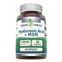 Amazing Formulas Hyaluronic Acid & MSM Supplement | 1000 Mg Per Serving | Capsules | Non-GMO | Gluten Free | Made in USA (60 Count | 1 Pack)