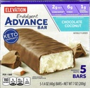 Millville Elevation Advance Chocolate Coconut Bars, Carb Conscious, 5g Proteine, cu rețete. O cutie de 5, 1.4oz înfăşurate individual bare. Bundle include 2 rețete, 5 bare.