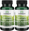 Swanson Full Spectrum Turmeric Hawthorn & Cayenne 60 Capsules (2 Pack)