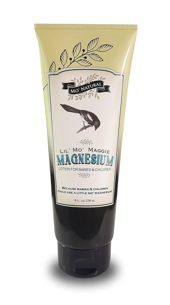 Mo' Natural Lil' Mo' Maggie Transdermaalne Magneesium Lotion lastele | Zechstein Magneesium | Orgaaniline Opulent Oils & Shea Butter 8 fl oz
