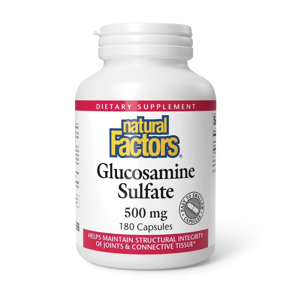 Natural Factors, Glucosamine Sulfate, Supports Healthy Joint Mobility, Cartilage and Connective Tissue, 180 Capsules