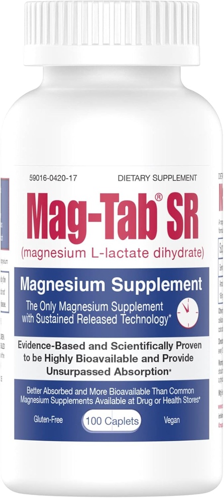 เพิ่มการปล่อยแม็กเนสเซียม Lactate Passy สําหรับ 10x Absuration-Mag-Tab SR (SUKLR) 100 เคานต์-Supports Sleeps Supports, Cramps, Magnesium Defectity