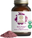 PURE SYNERGIE Berry Power 124; Organic Berry and Fruit Powder 124; Antioxidant Supplement with Organic Acai, Camu Camu, and Wild Blueberry OF 124; for Health Aging, Imunitary, and Skin Support (5.3 oz Powder)