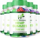 (5 Pack) Herbal Harmony Hemp Gummies - Respublika Formula - Herbal Harmony Gummies Maksimum Performans Hemp Ekstra Gummy, Böyük Şəkil 25mg Per Gummy, 1500mg Per Şişe Yeni 2024 (300 Gummies)