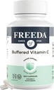 FREEDA vitamin C - Buffered vitamin C 500mg - Kosher - Kraftig antioksidant immunstøtte - Sensitive magevitaminer C Kapsler Kalsium Askorbat - Vitamin C 500 mg - VIT C Supplement (250 Count)
