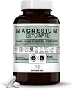 Magnesium Glycinate - 500mg, 120 капсули, 4 місяць постачання, підтримує полегшення стресу, сон, здоров'я серця, сердечники, м'язи, метаболізм* Vegan, 3rd Party Tested, Глютен безкоштовно, Non-GMO by Zeta Chad Labs