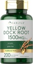 Carlyle Yellow Dock Root Capsules 1500mg | 200 greve | Non-GMO, Gluten Free | High Potency Formel | Traditionell ört