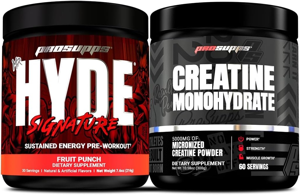 PROSUPPS HYDE 签名 持续工作前、水果冲刺和奶油300桶