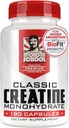 Old School Labs 5000mg Creatine Monohydrate קפסולות עם bioFitTM (כוח מקס) תומך צמיחה שרירים ושיקום, ביצועים, בריאות קוגניטיבית - גלולות קריאטין לגברים ונשים, המיוצר בארה"ב 180 Caps