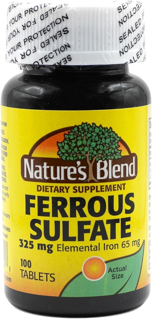 Mestura de ferro ferro ferro ferroso sulfato 325mg BPK, ordenado, comprimidos, 100 Conde