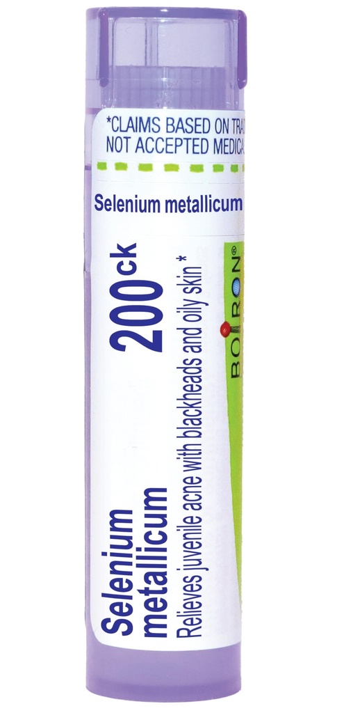 Boiron Selenium Metallicum 200Ck for Juvenile Acne with Blackheads - 80 Pellets