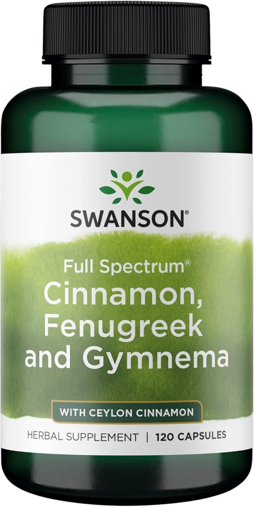 Swanson Full Spectrum Cinnamon, Fenugreek & Gymnema 120 Cápsulas