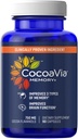 CocoaVia Memory+ Suplemento Cerebro, Memoria clínica y Booster cerebral, Suplemento con base vegetal, Azúcar gratis, gluten, vegano, 750 mg Cocoa Flavanols Capsules, 30 Day Supply