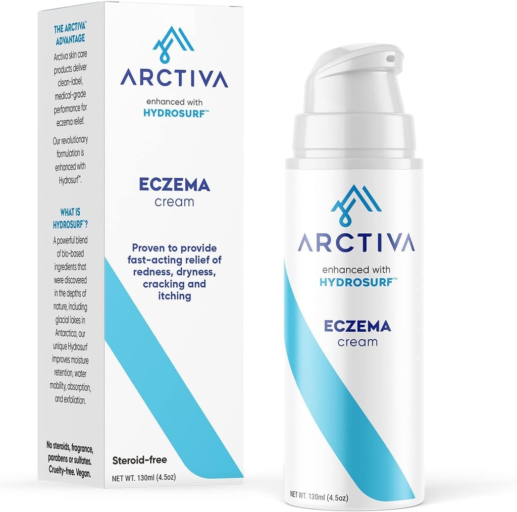 Eczema Cream with 1% Colloidal Oatmeal for Dry & Itchy Skin Relief | Eczema & Atopic Dermatitis Cream Treatment | Patent Pending Hydrosurf Glycolipid Technology for Hydration, Absorption & Exfoliation