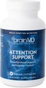 BRAINMD Dr Amen Atención Apoio - 90 cápsulas - promove o foco mental e control de impulso - Gluten gratis - 30 servizos